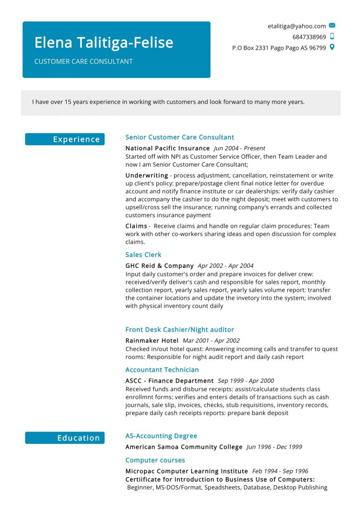 Professional Resume Samples For Resumekraft