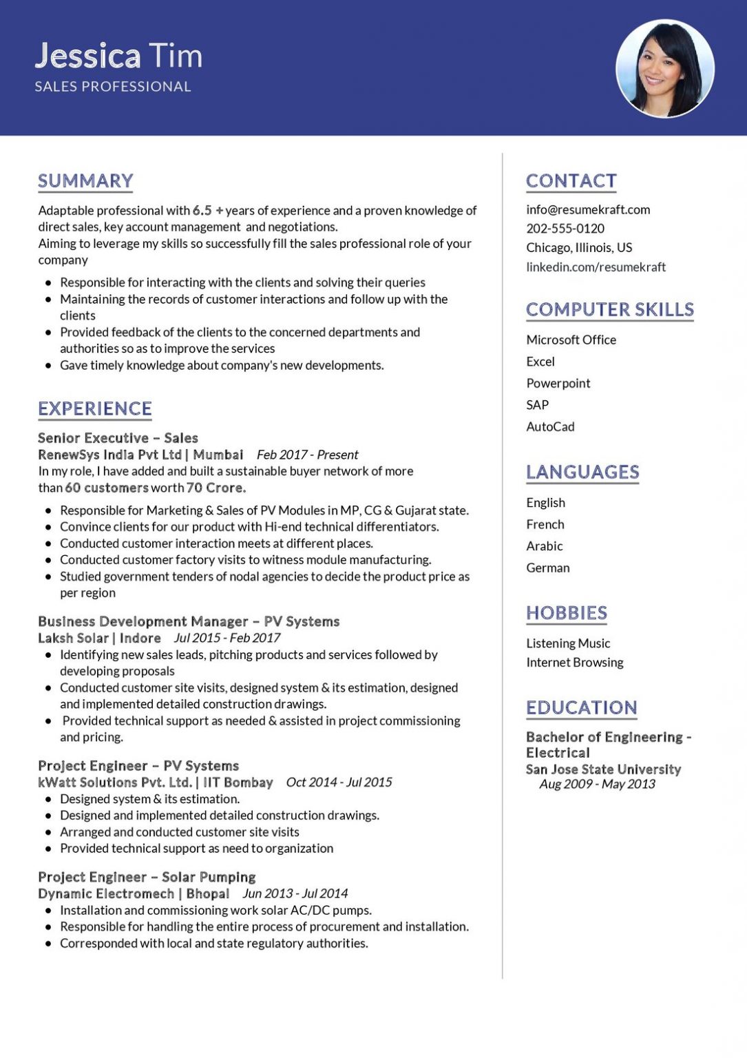 2200 Professional Resume Samples In 2024 ResumeKraft