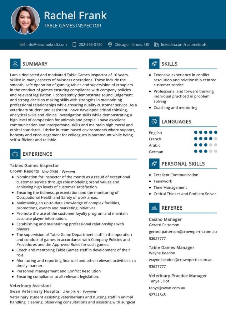 Professional Resume Samples In Resumekraft