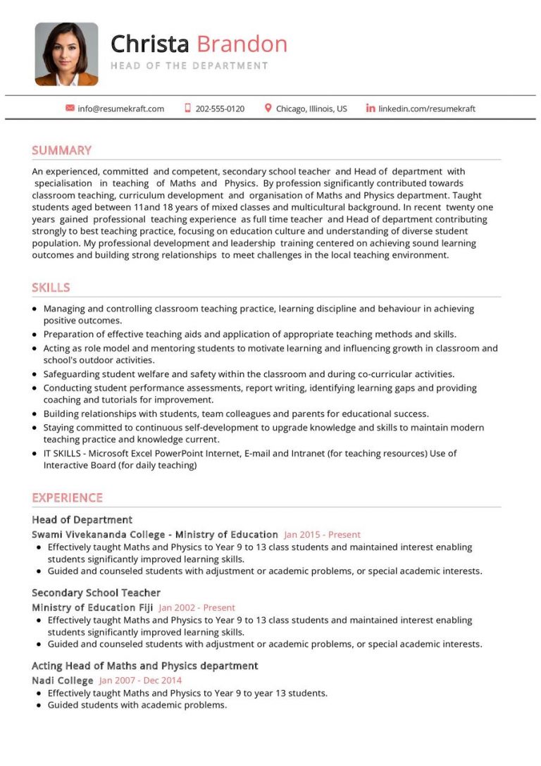 CV Samples Page 8 Of 67 In 2024 ResumeKraft