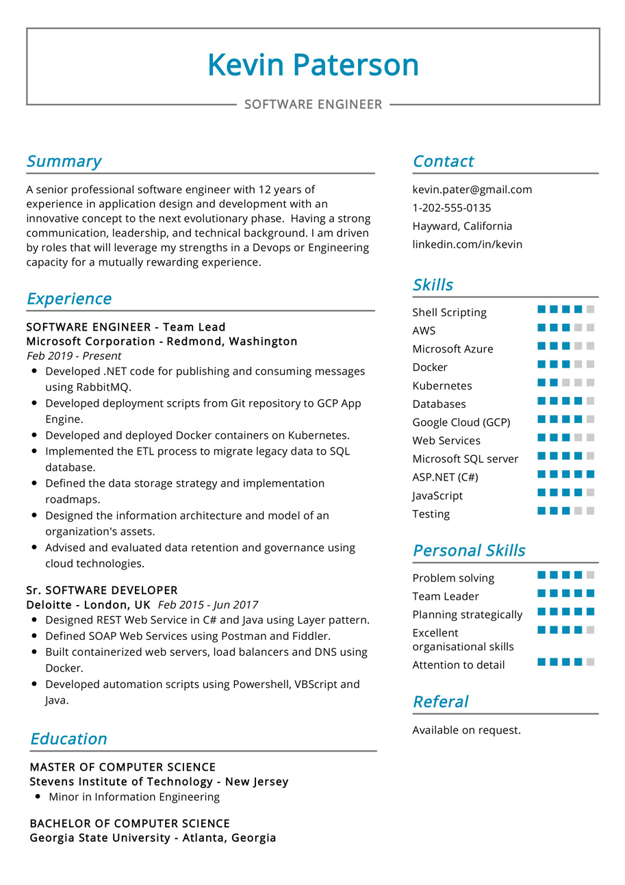 Software Engineer Resume Example in 2024 - ResumeKraft