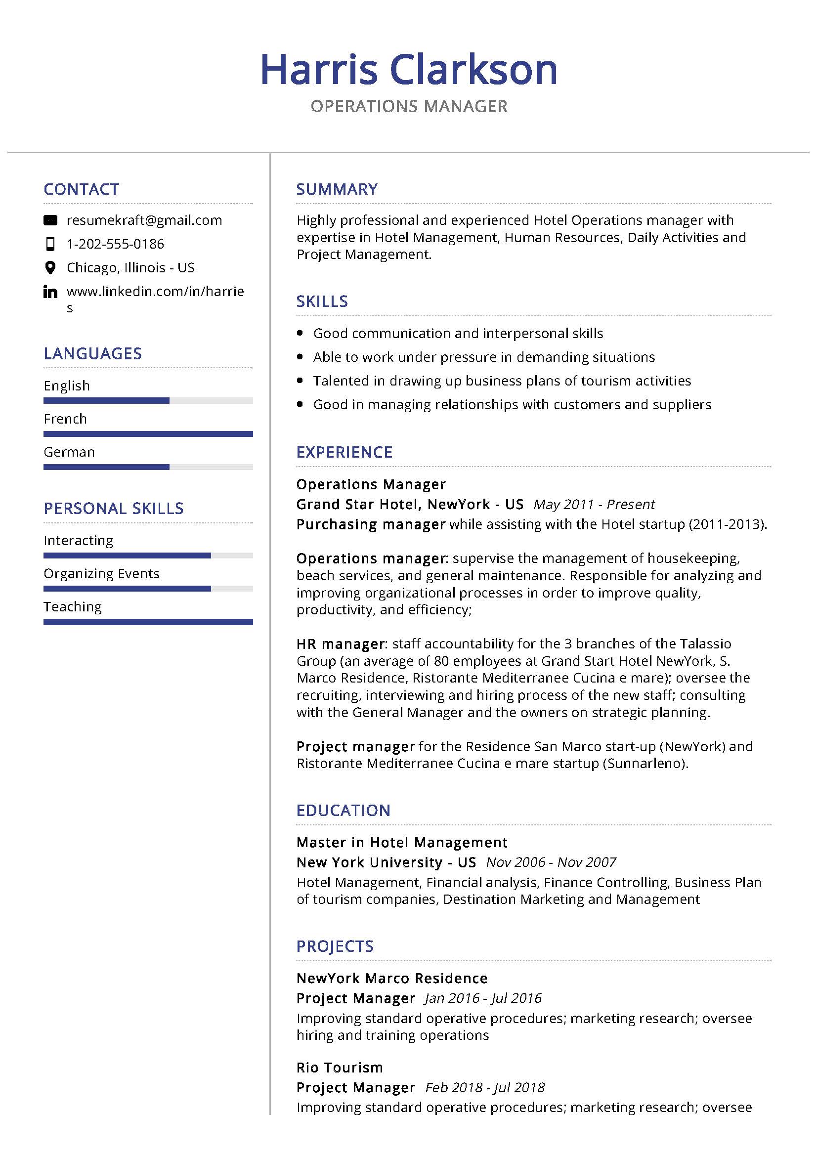 cover letter for operations manager cv