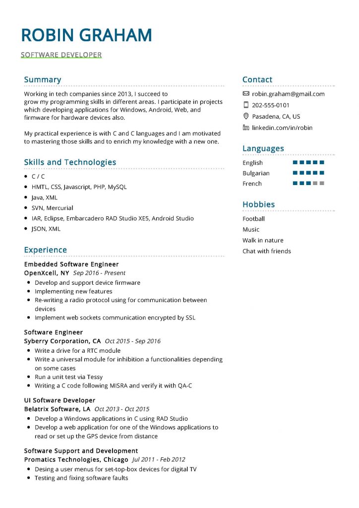 resume maker professional software free download