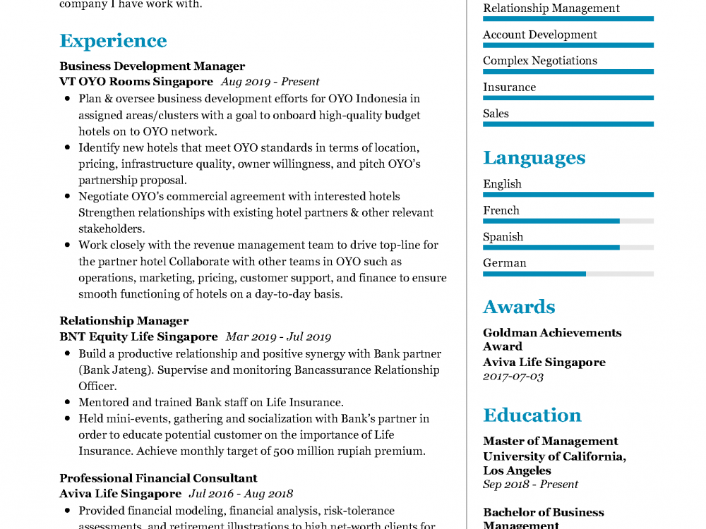 Relationship Manager Resume Sample In 2020 Resumekraft