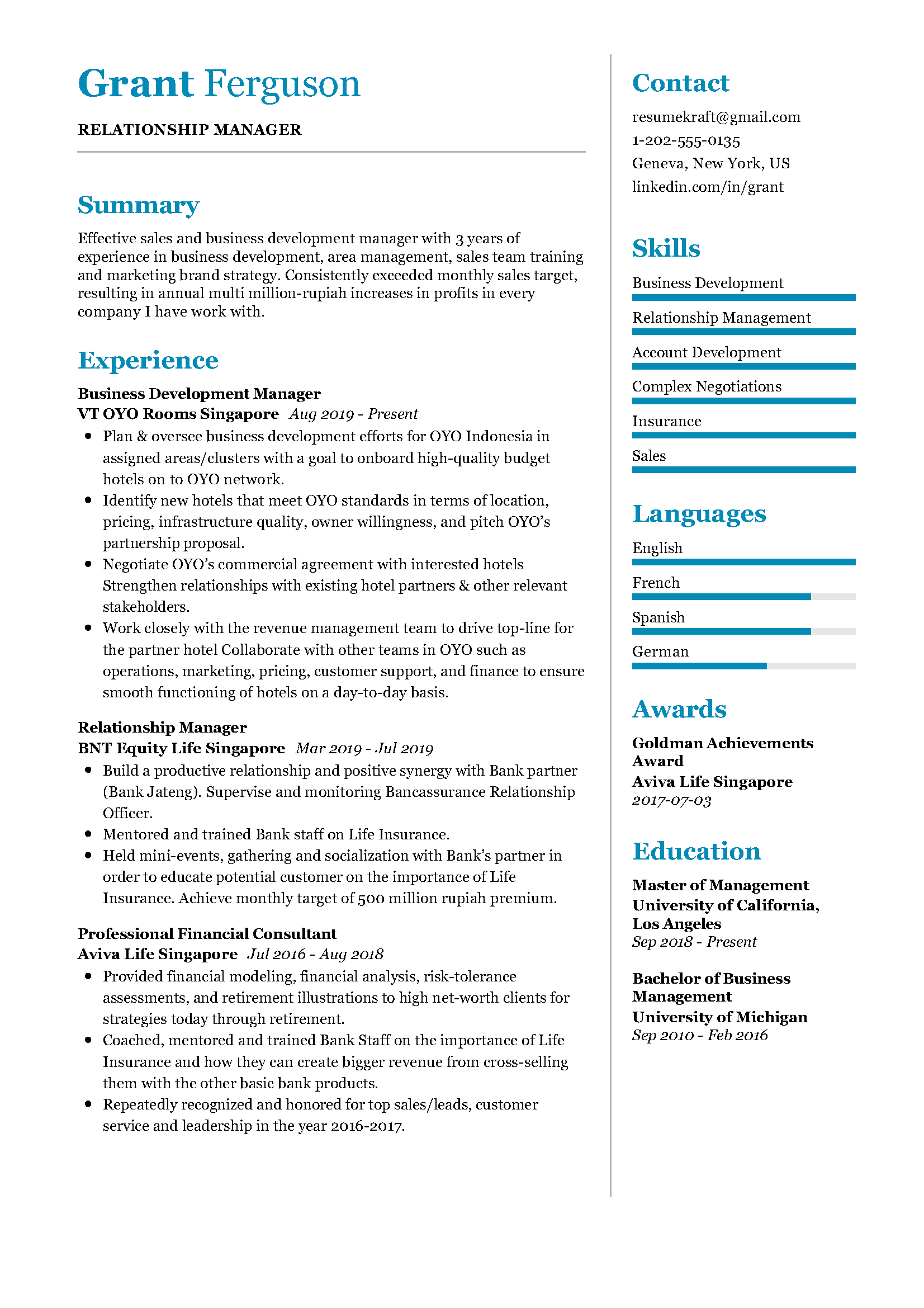 Relationship Manager Resume Sample in 2024 ResumeKraft