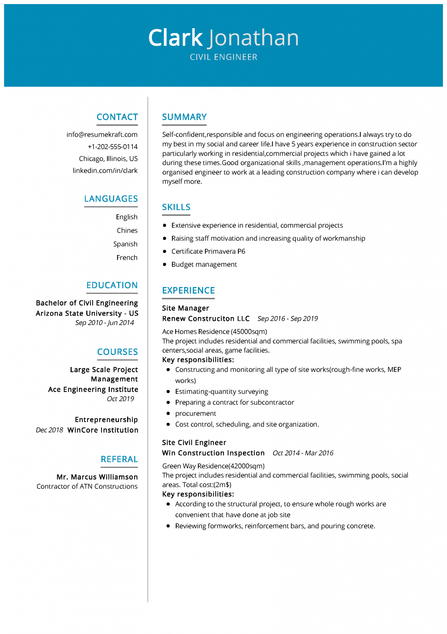 Engineering Resume Examples - Page 6 of 6 2023 - ResumeKraft