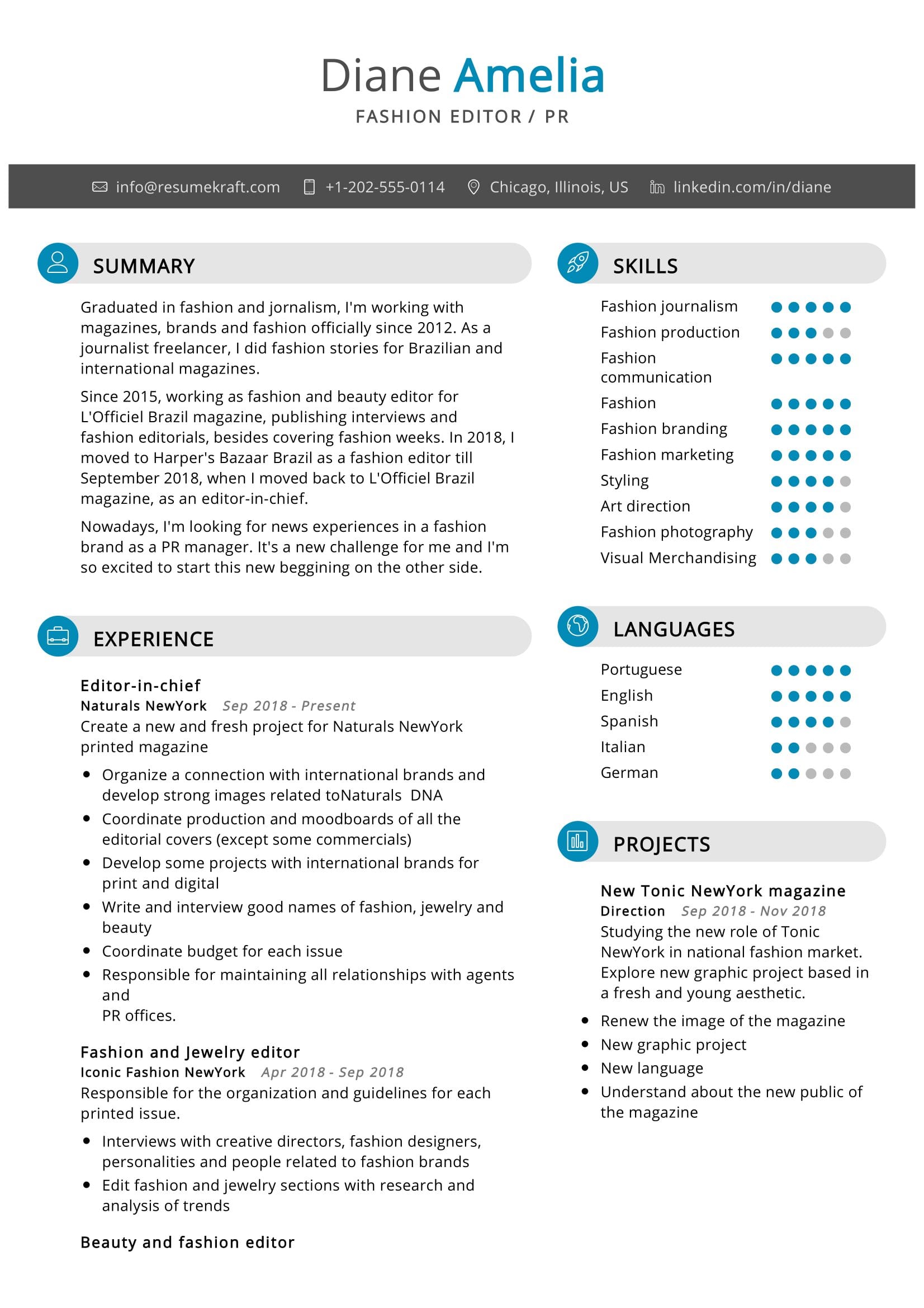 Fashion Editor Resume Sample 2023 Writing Tips ResumeKraft