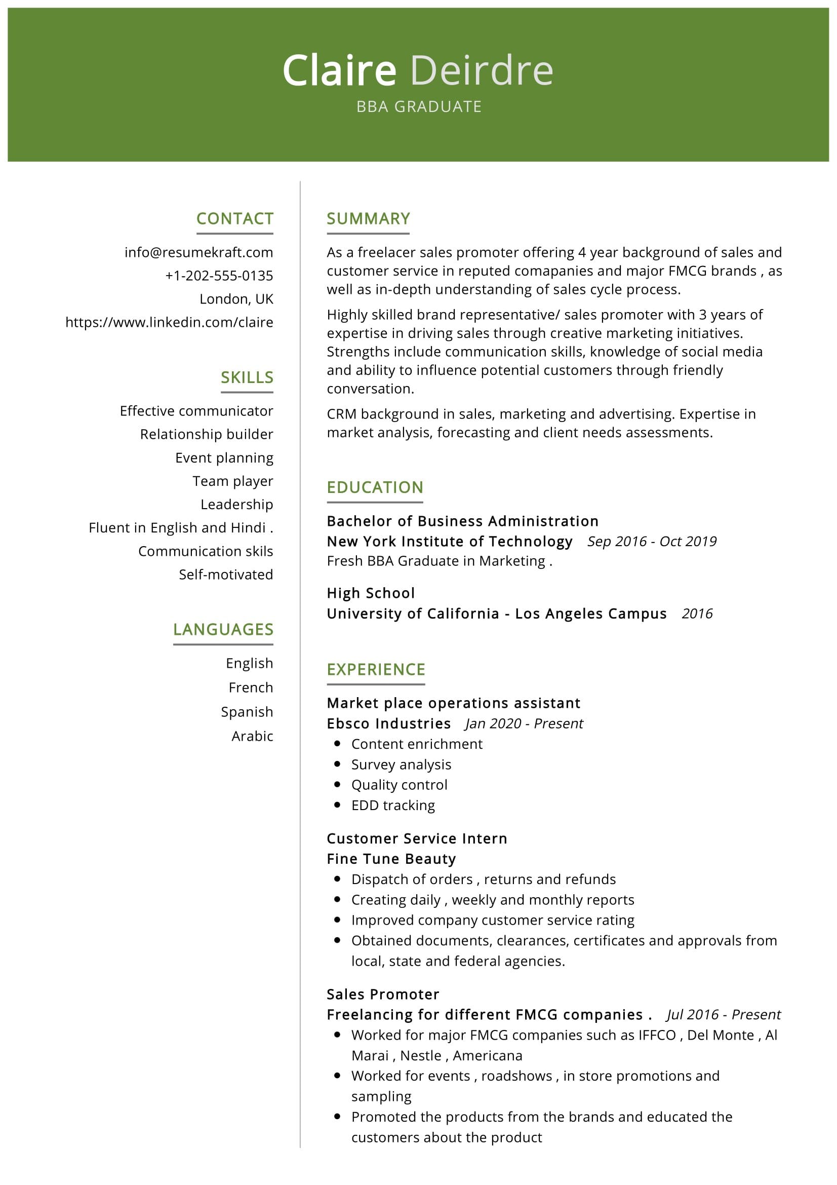 download template cv word fresh graduate