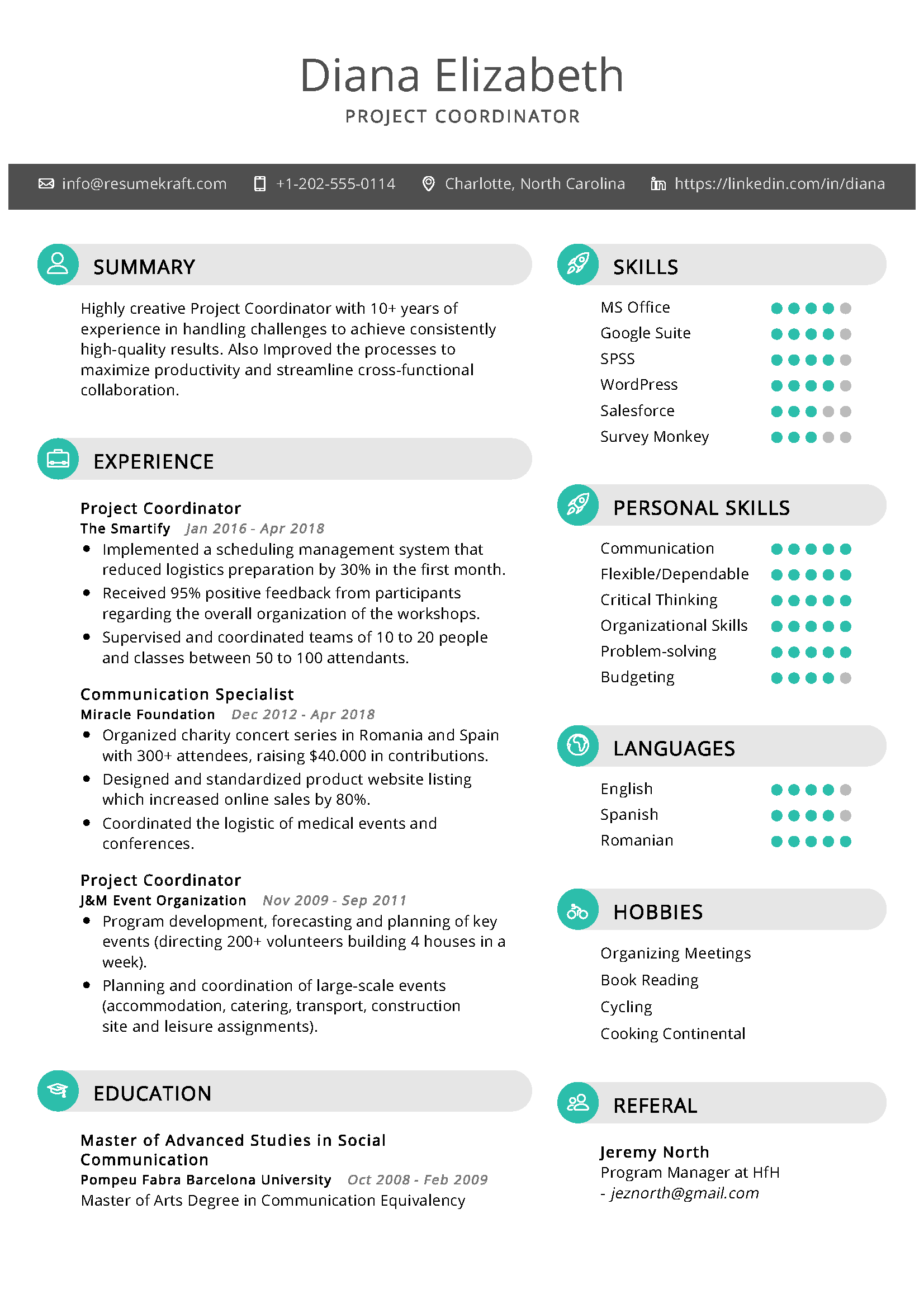 project manager resume sample free download