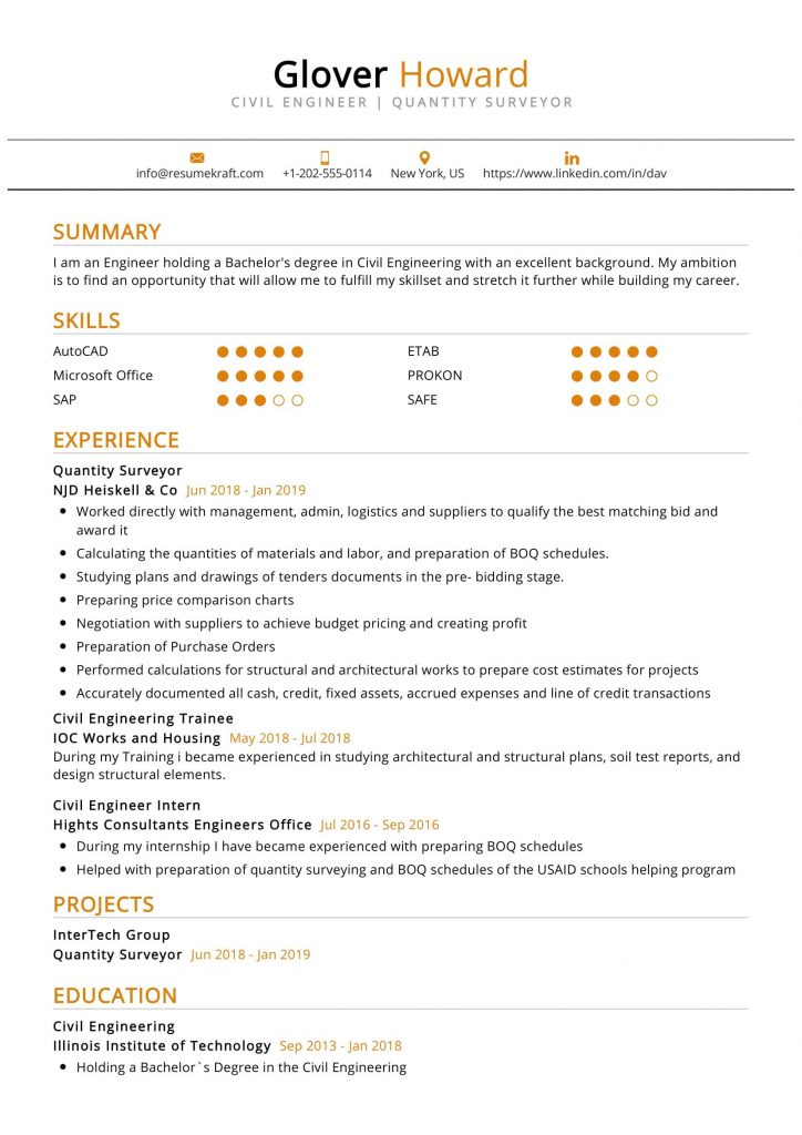 Engineering Resume Examples - Page 5 of 6 2022 - ResumeKraft