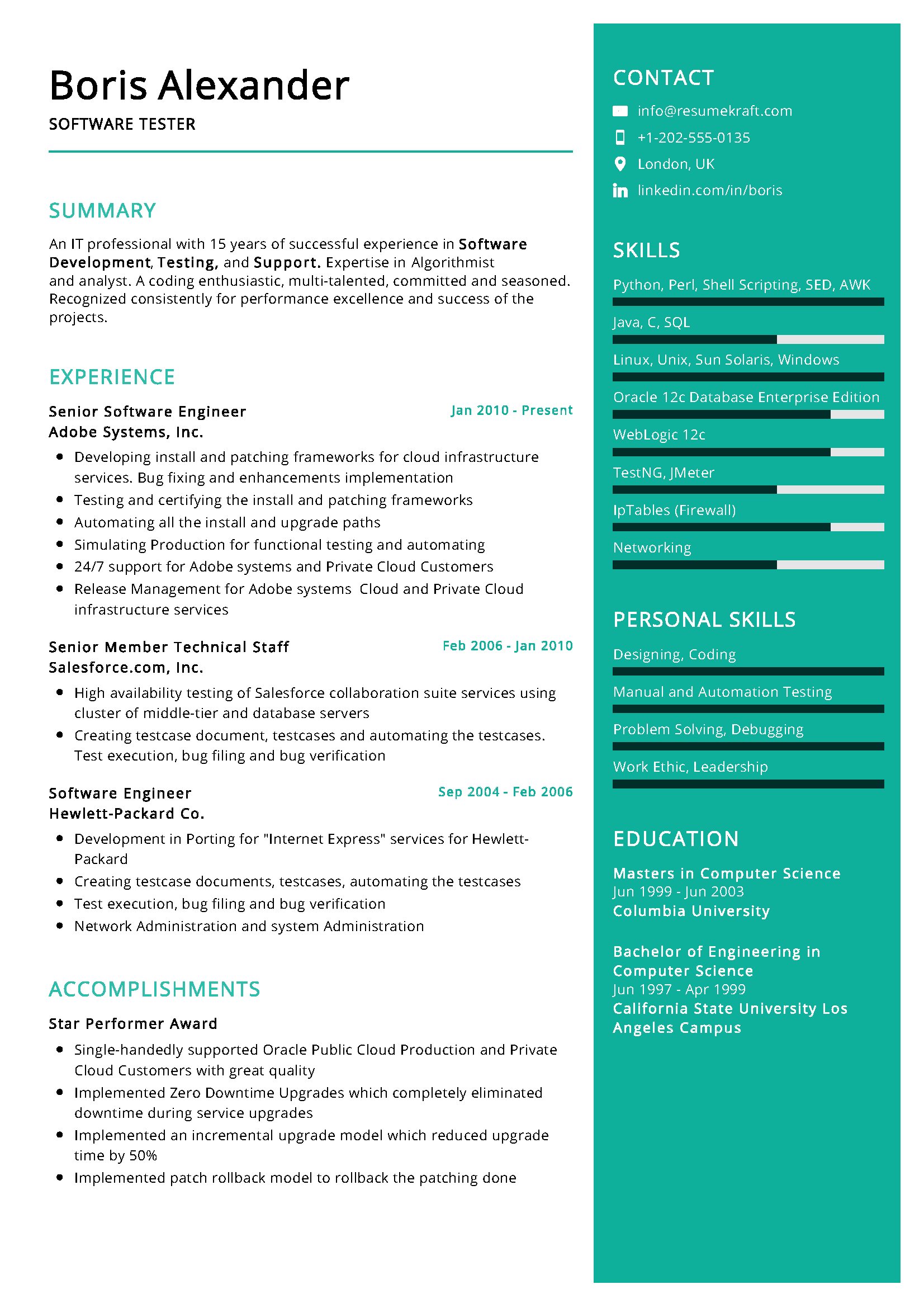 Software Tester Resume Sample in 2024 ResumeKraft