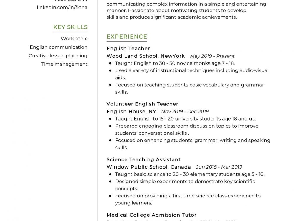 English Teacher Resume Sample 2022 Writing Tips ResumeKraft 2023 