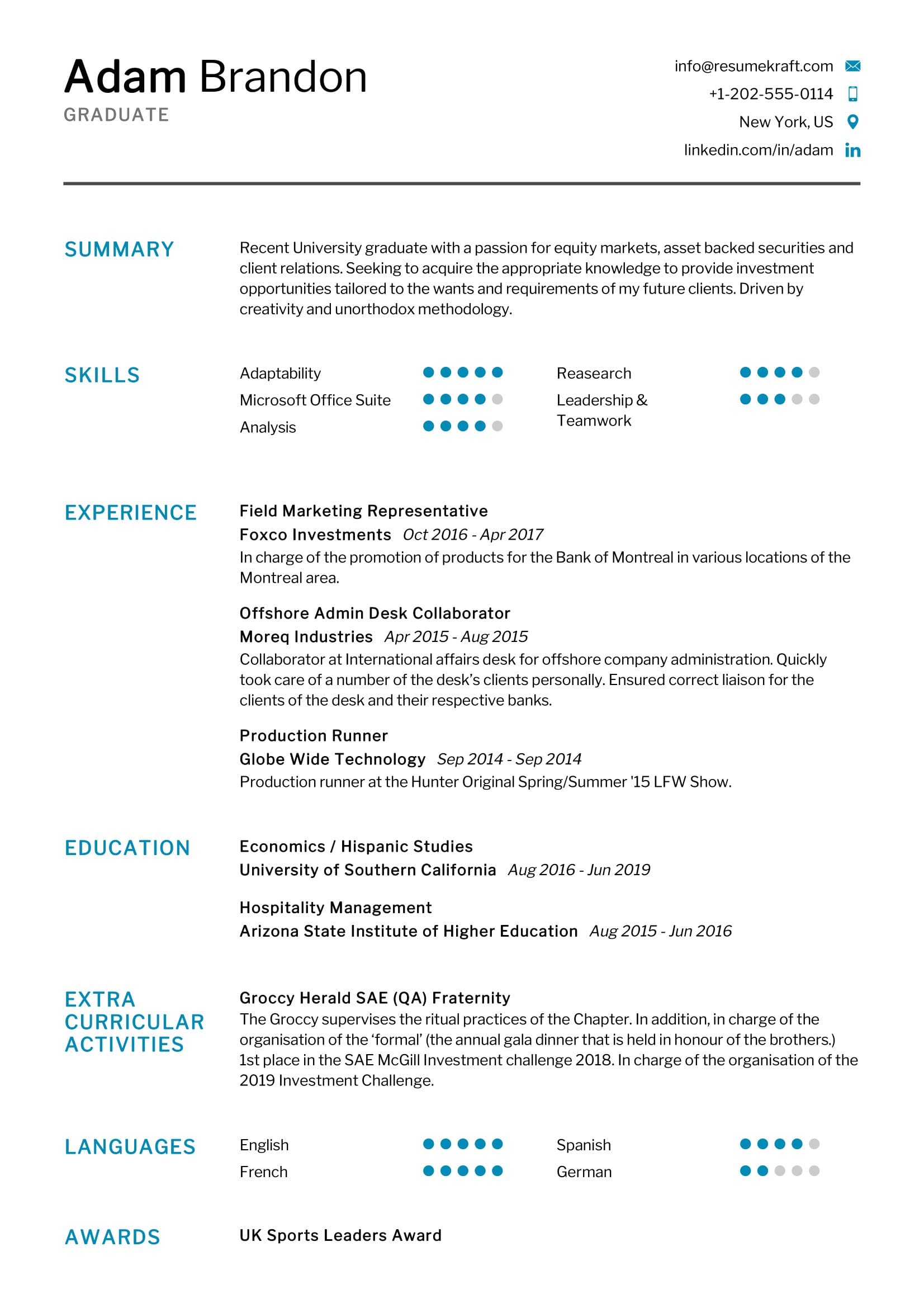 fresh-graduate-resume-sample-2022-writing-tips-resumekraft-2022