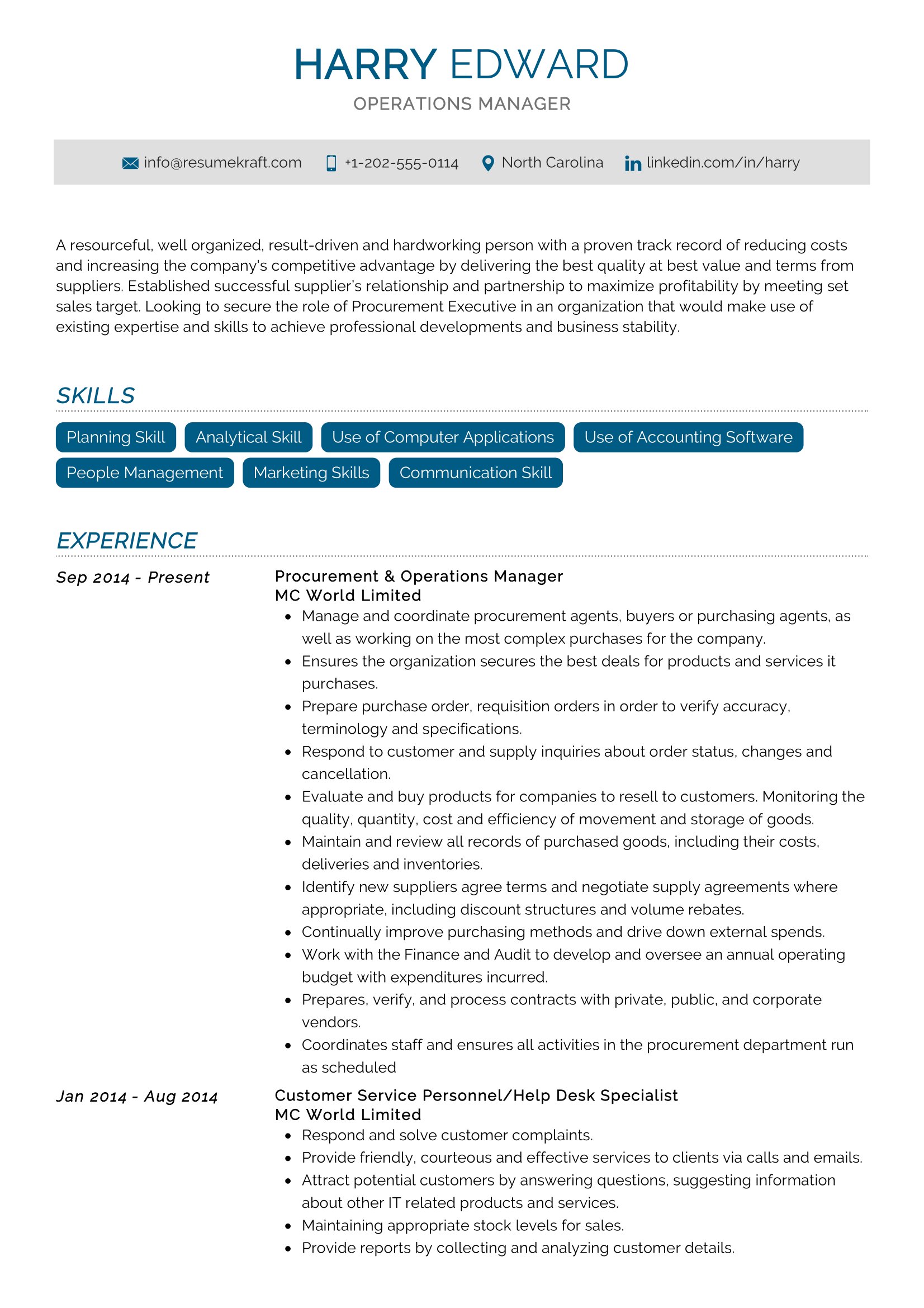 Operations Manager Resume Examples 2023