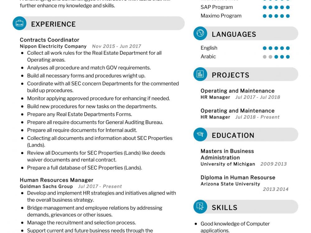 Human Resources Manager Resume