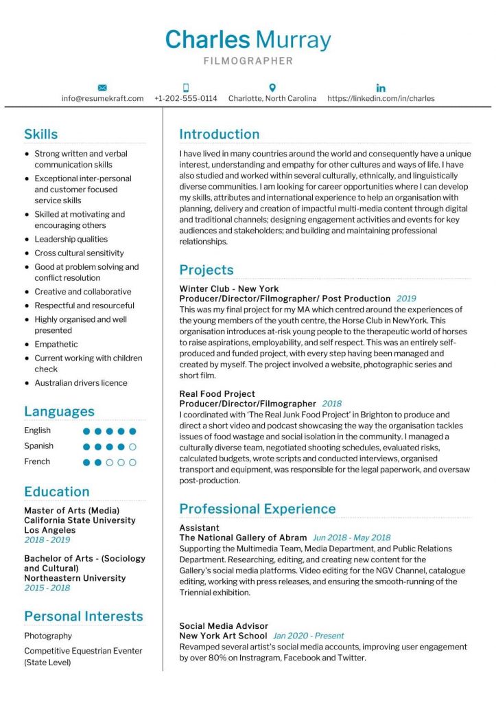 Creative Field Resume Examples - Page 2 of 2 2023 - ResumeKraft