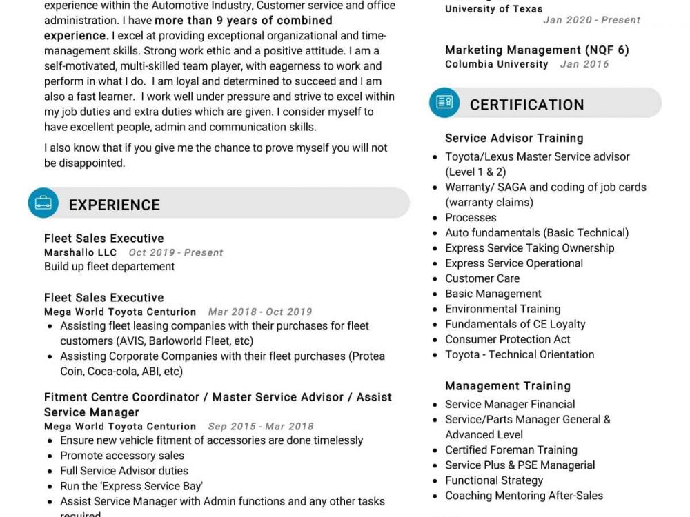 Fleet Sales Executive Resume Sample 2021 Resumekraft