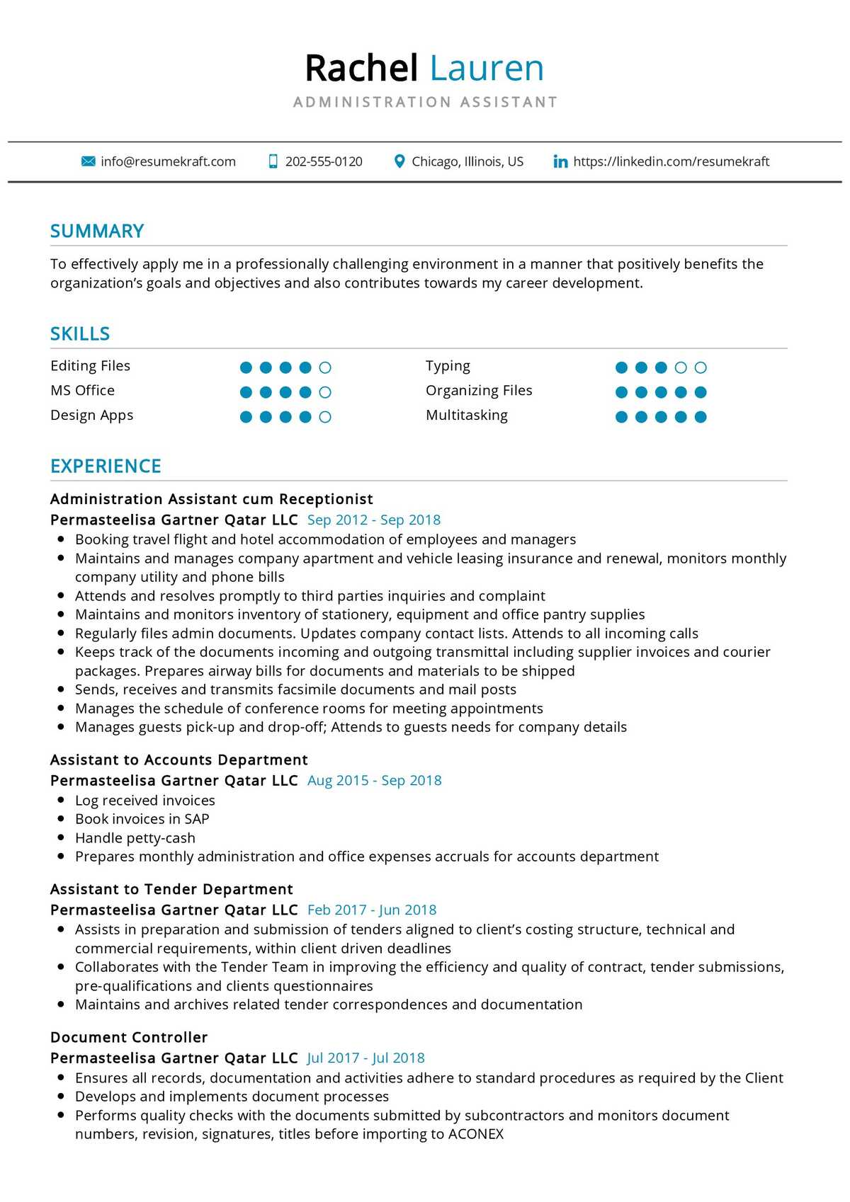 Administration Assistant Resume Sample 2021 Writing Tips Resumekraft