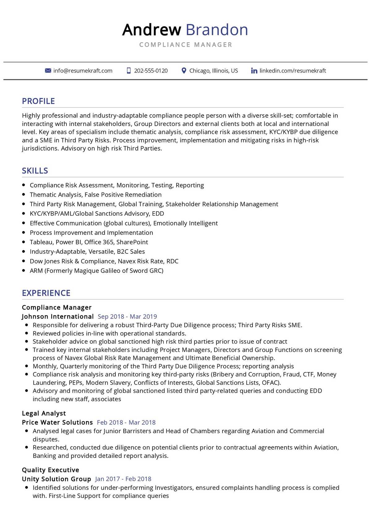 compliance-manager-resume-sample-2023-writing-tips-resumekraft