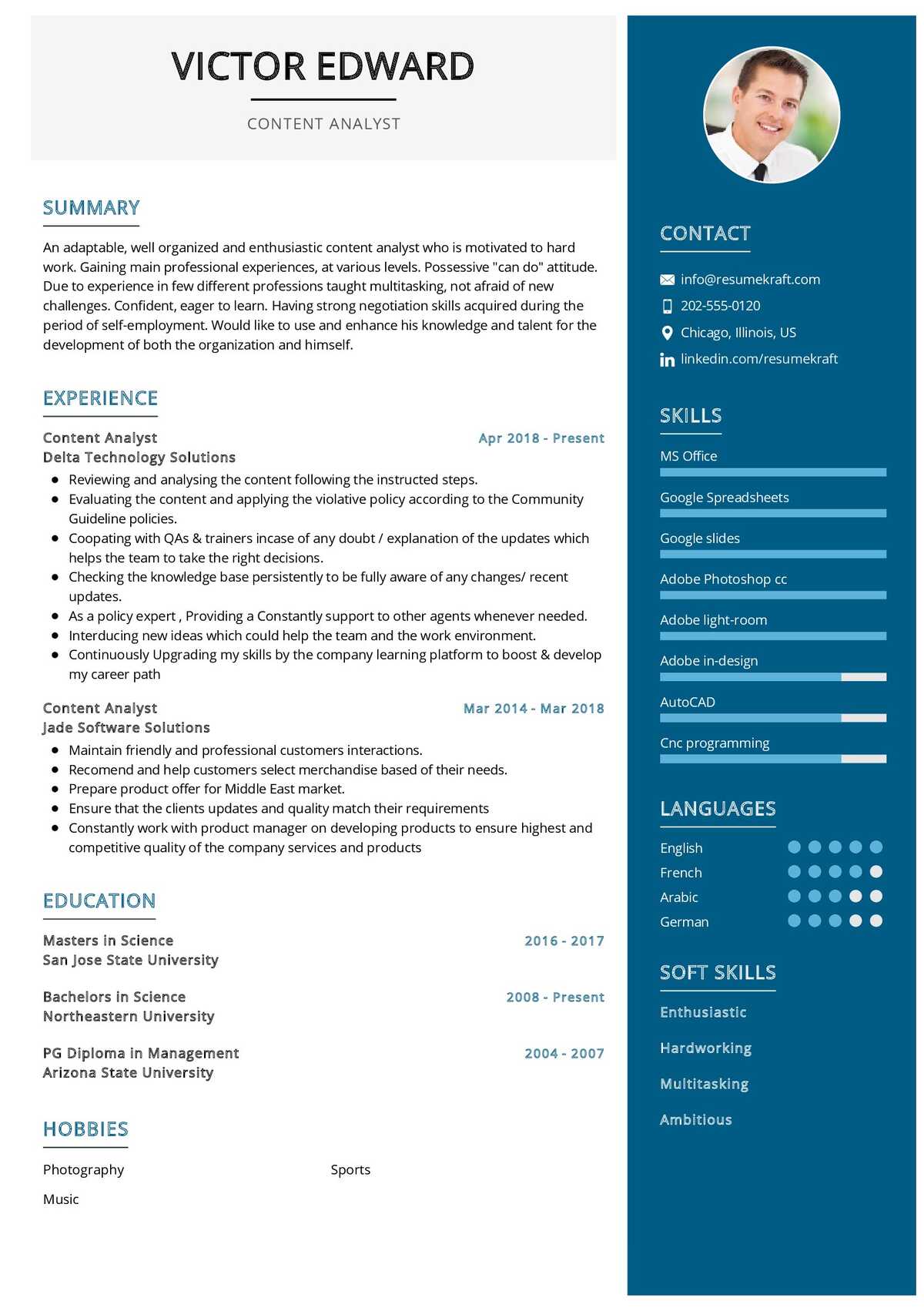 Content Analyst Resume Example 2021 | Writing Tips - ResumeKraft