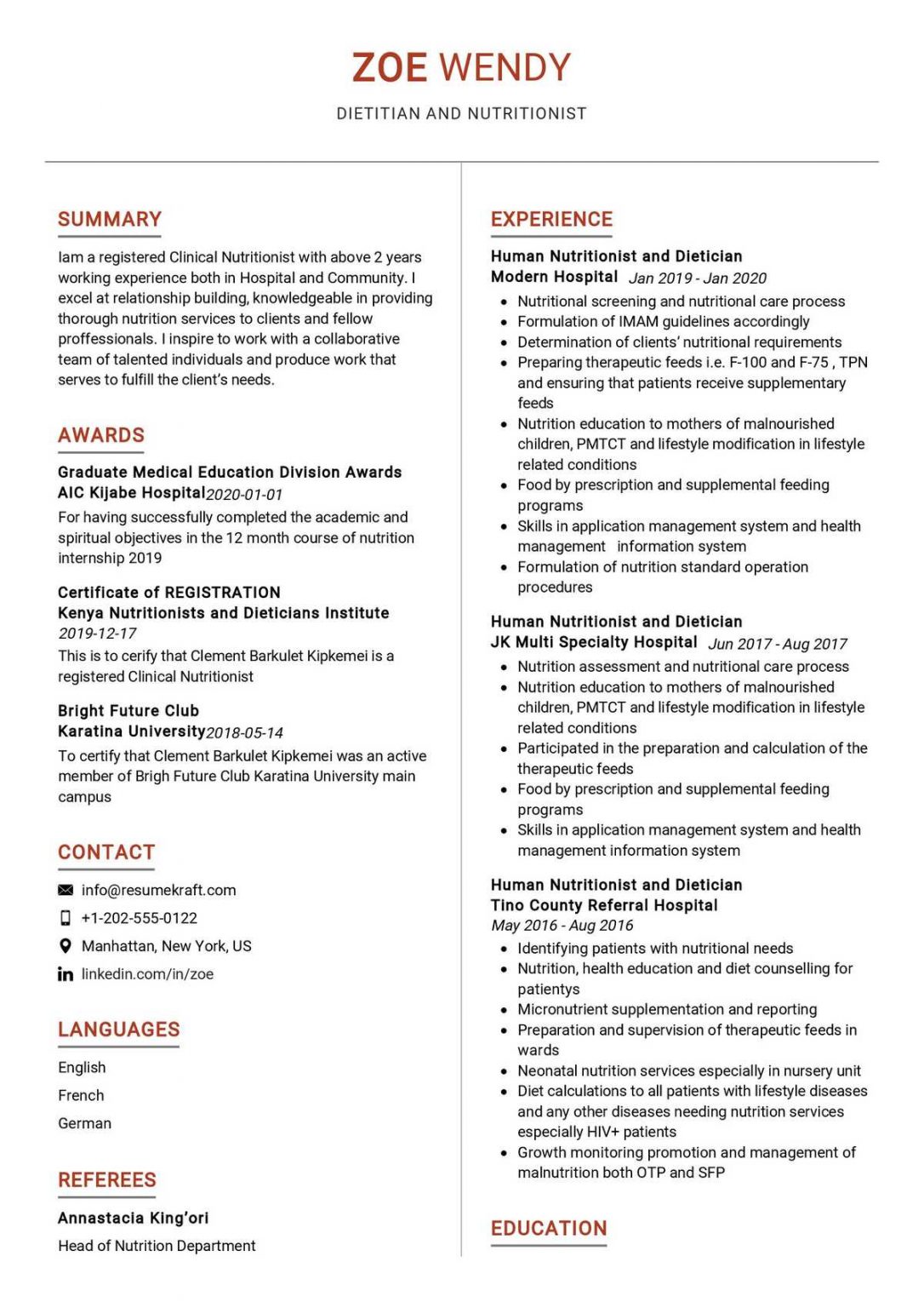 400+ Professional Resume Samples for 2021 | ResumeKraft