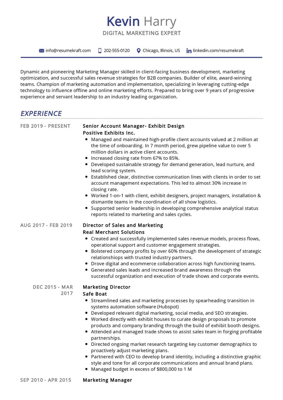 Digital Marketing Expert Resume Sample in 2024 - ResumeKraft