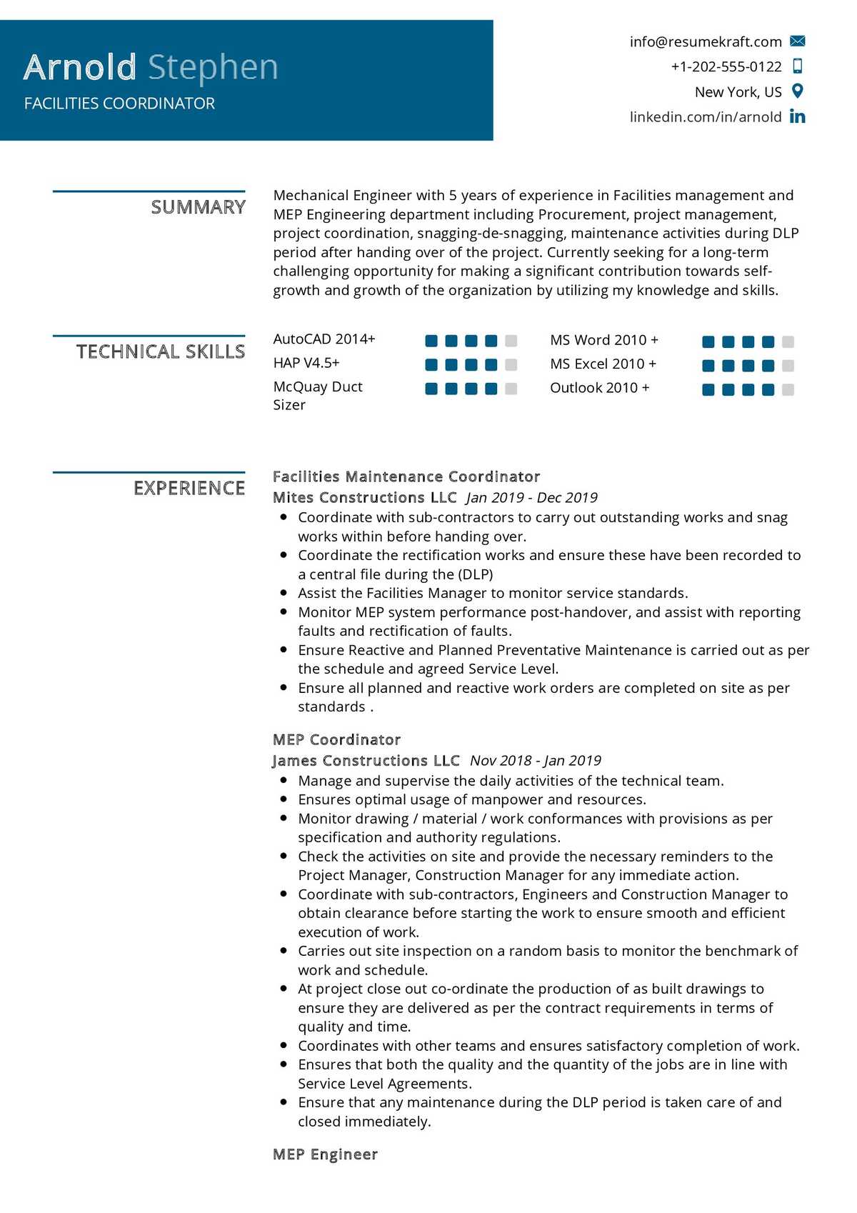 Facilities Management Resume Sample   Facilities Coordinator Resume Sample 00001 