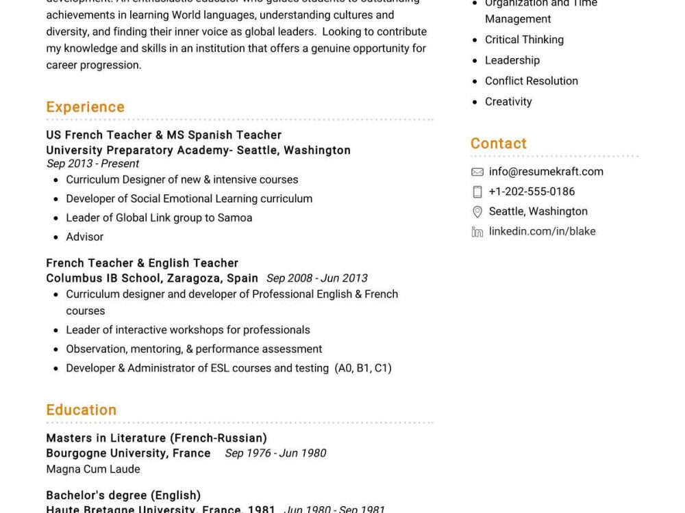 french-teacher-resume-sample-2023-writing-tips-resumekraft