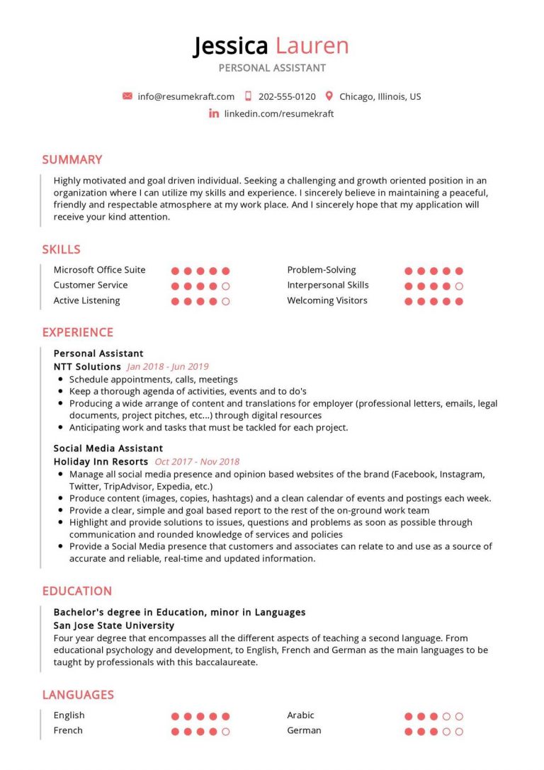 400+ Professional Resume Samples for 2021 | ResumeKraft