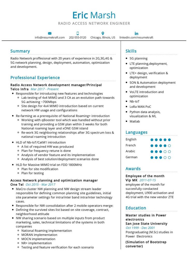 Engineering Resume Examples 2021 - ResumeKraft