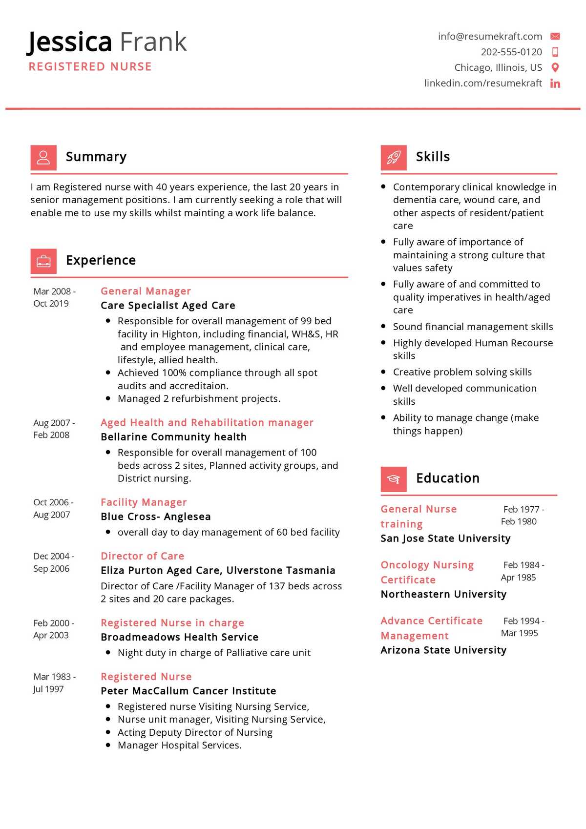 Registered Nurse Resume Sample in 2024 ResumeKraft