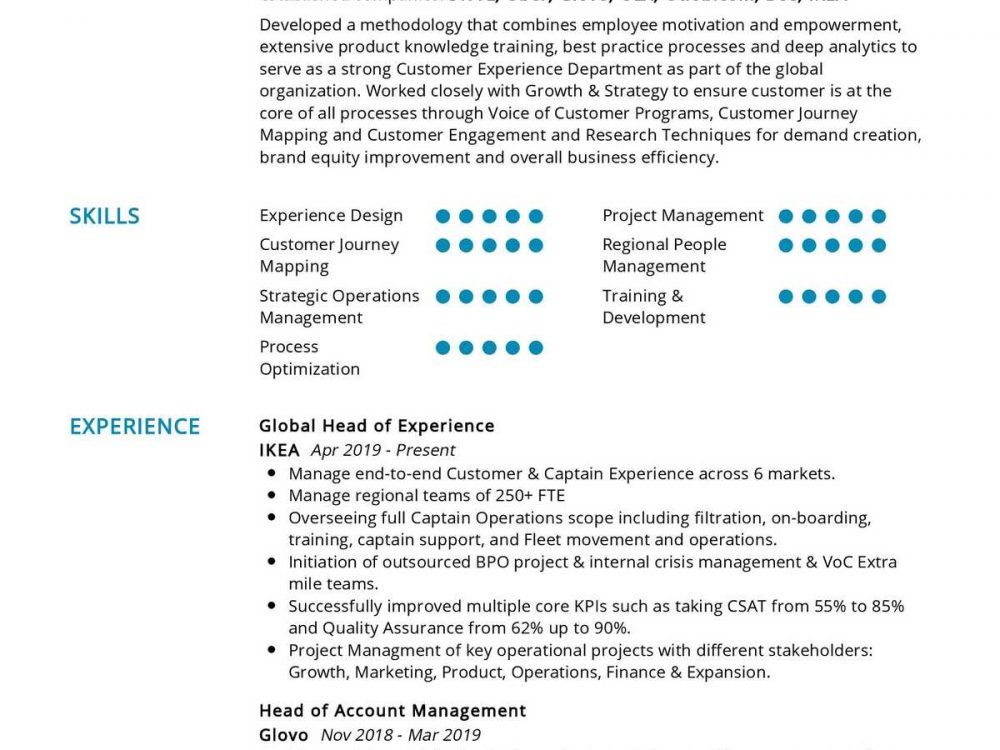 Senior Customer Experience Resume Sample In 2024 - Resumekraft