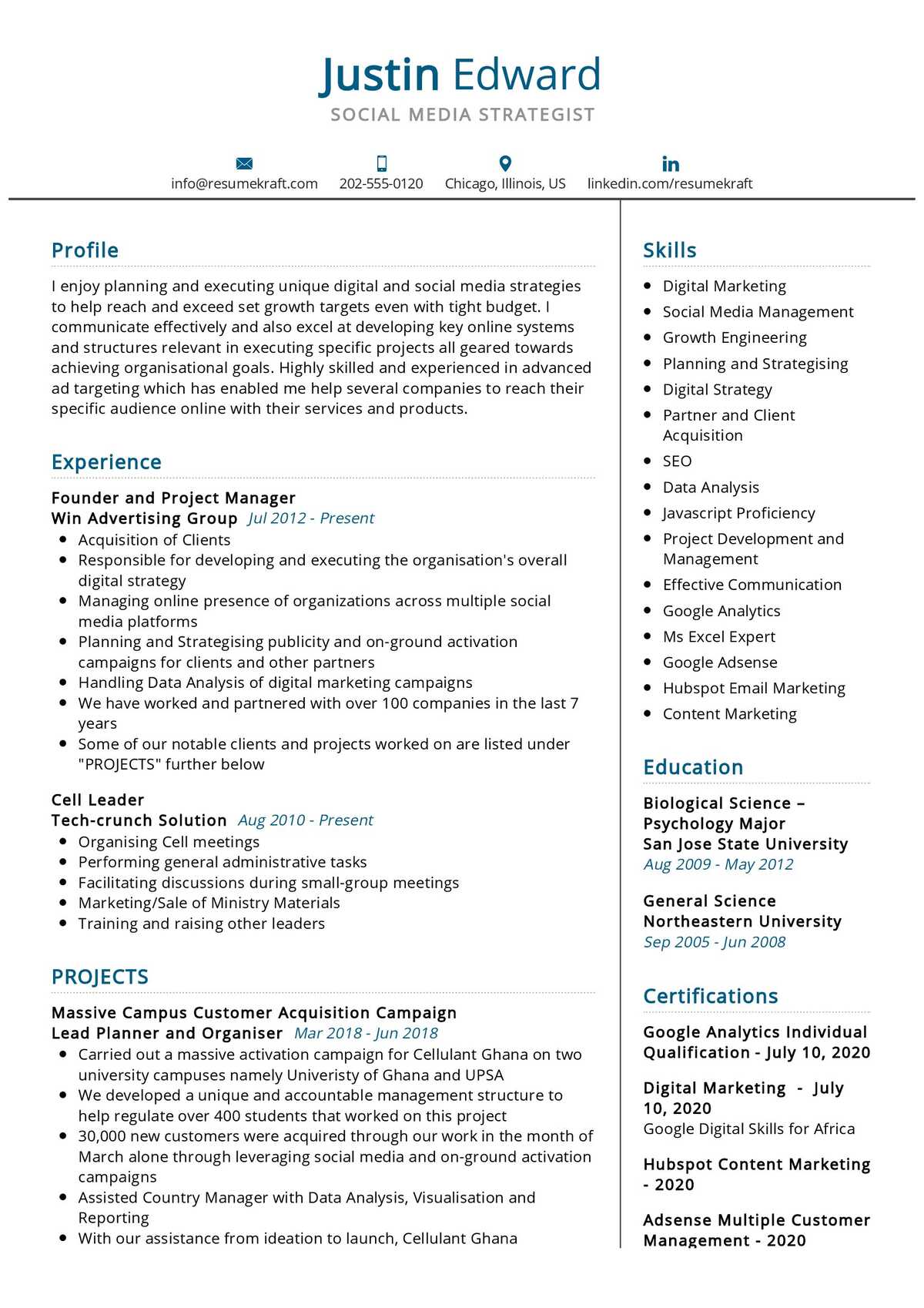 T ensillar Lujo Social Media Strategist Resume Sample 2023 | Writing Tips - ResumeKraft