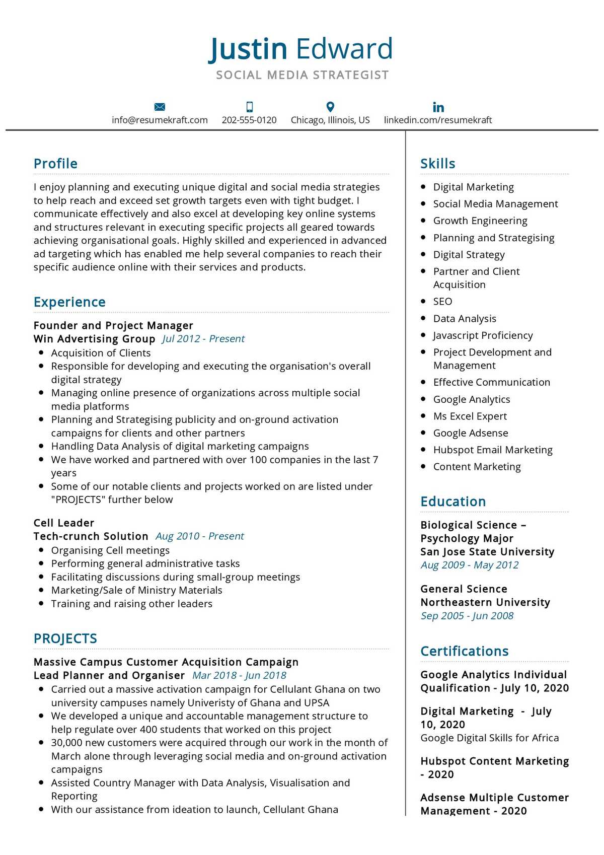 Social Media Strategist Resume Sample 2021 Writing Tips Resumekraft