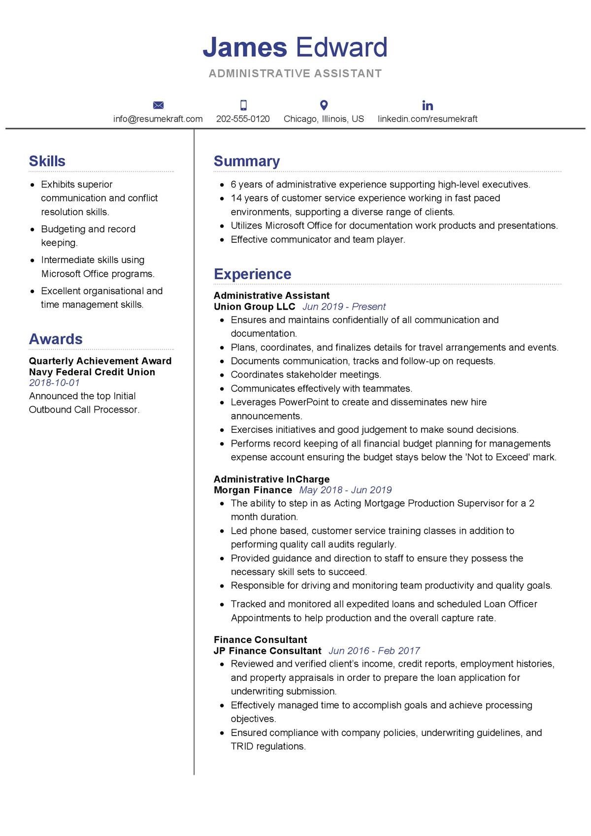 administrative-assistant-resume-sample-2021-writing-guide-resumekraft