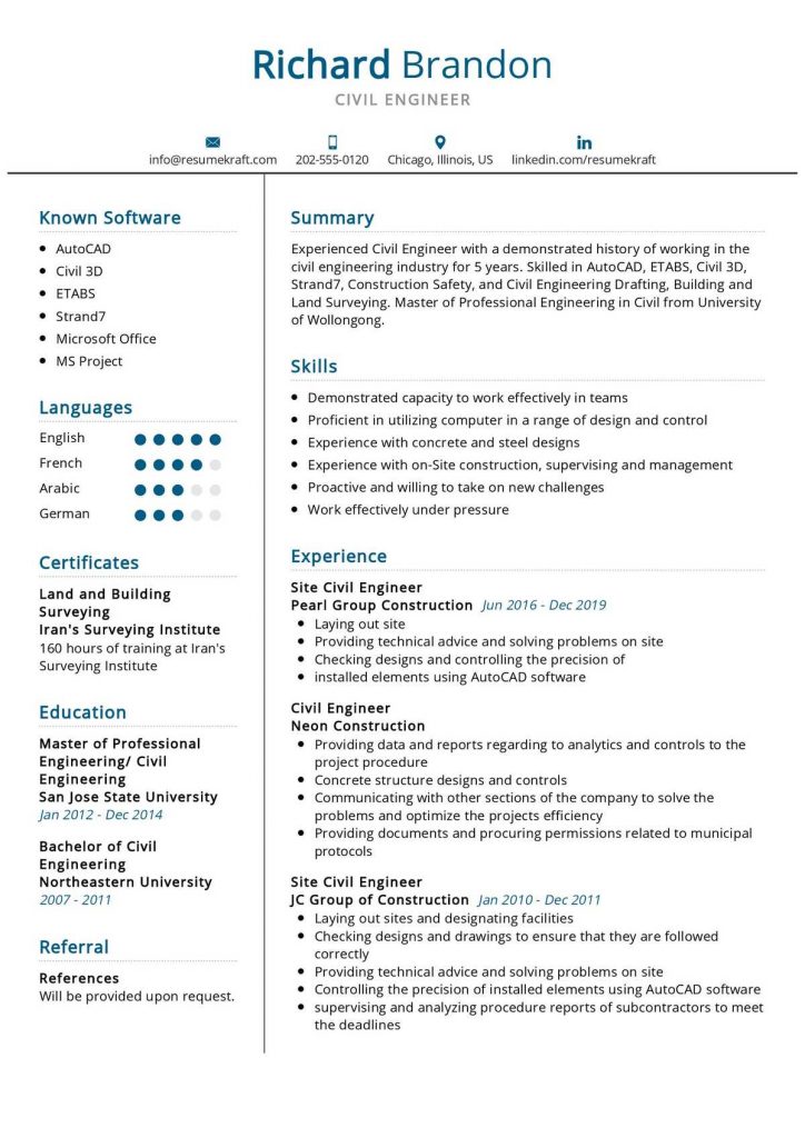 Engineering Resume Examples 2021 - ResumeKraft