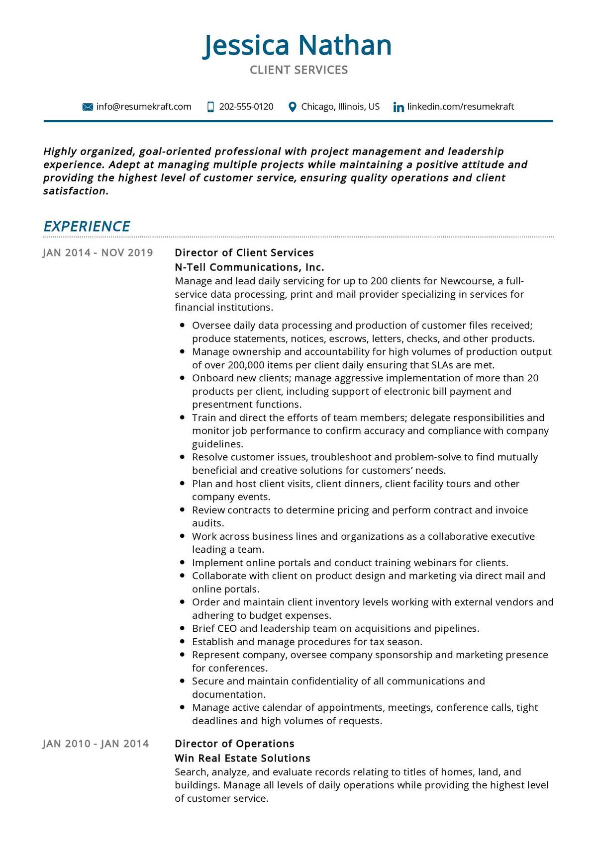 client service manager resume examples