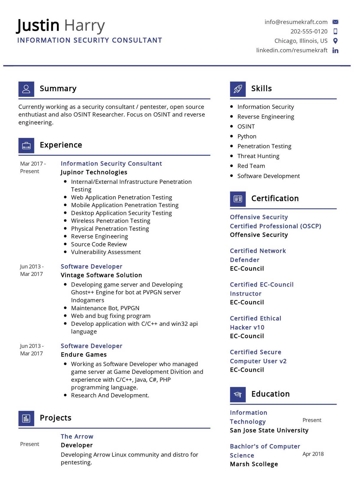 Information Security Consultant Resume Sample in 2024 - ResumeKraft