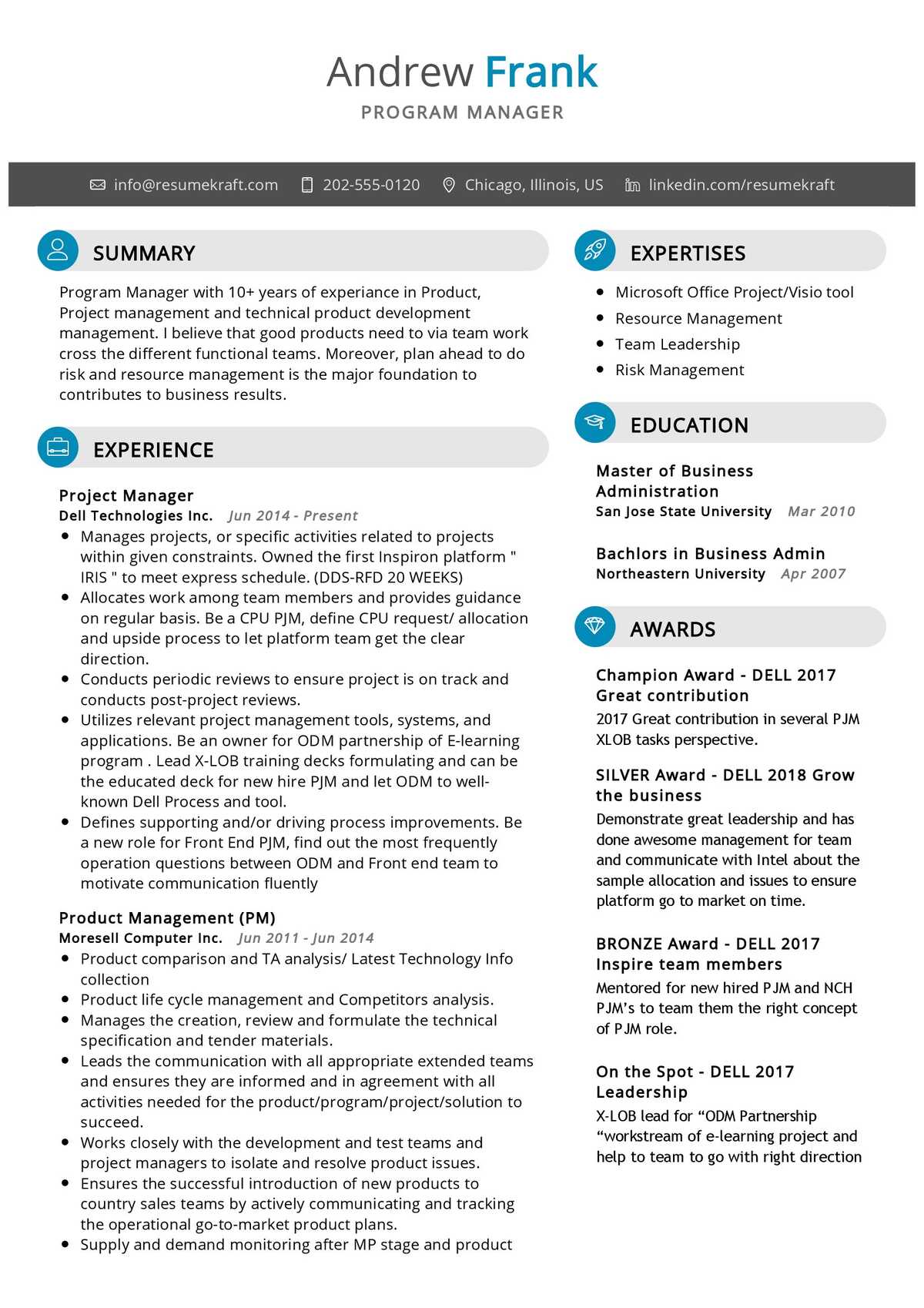 Program Manager Resume Sample in 2024 ResumeKraft