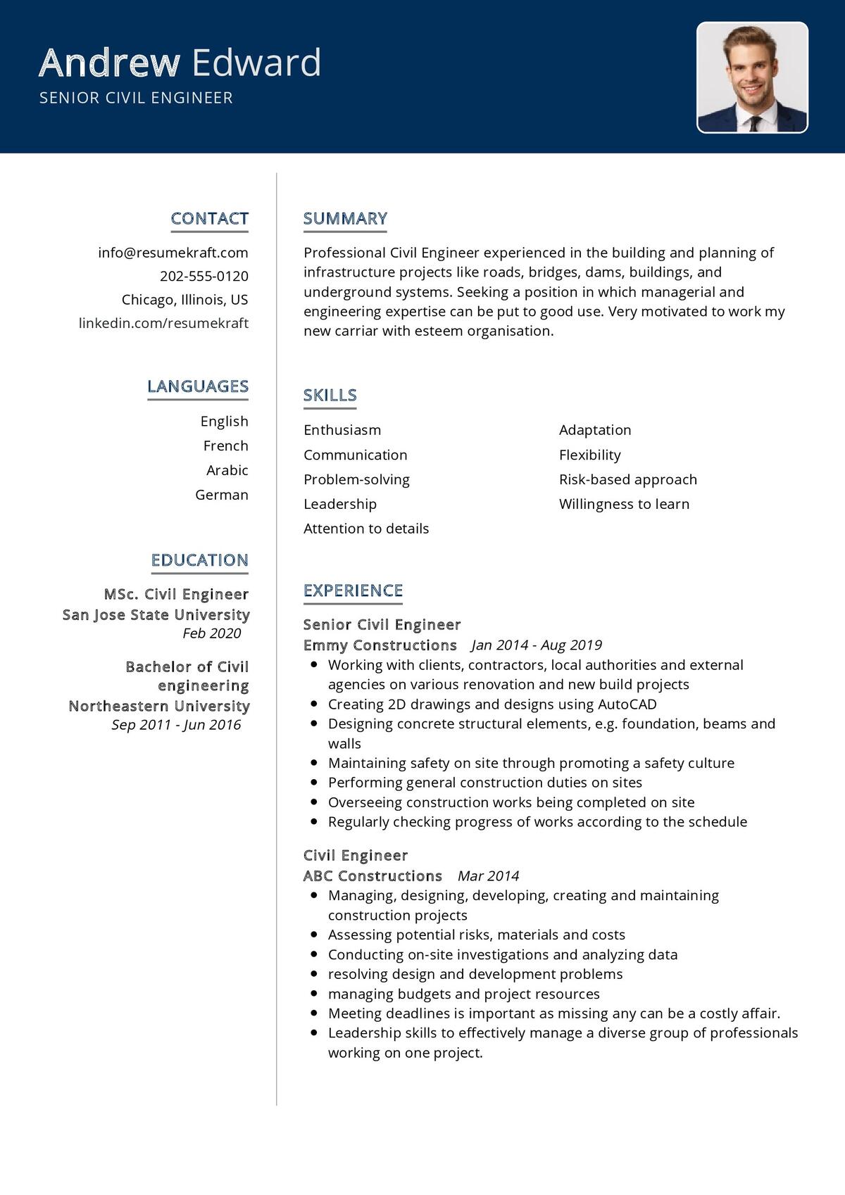 sample resume for experienced free download