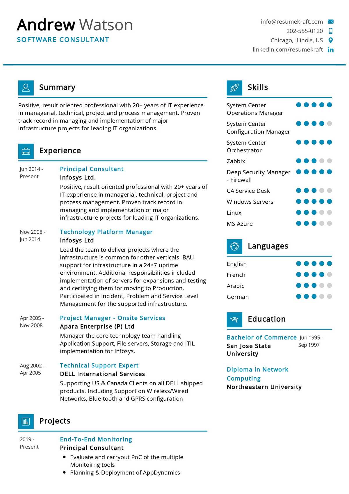 Software Consultant Resume Sample 2021 | Writing Guide - ResumeKraft