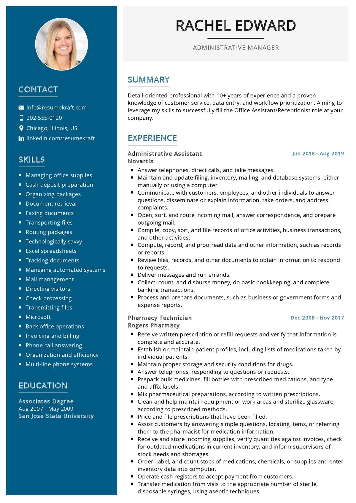 Administrative Manager Resume Sample 2021 | Writing Guide & Tips