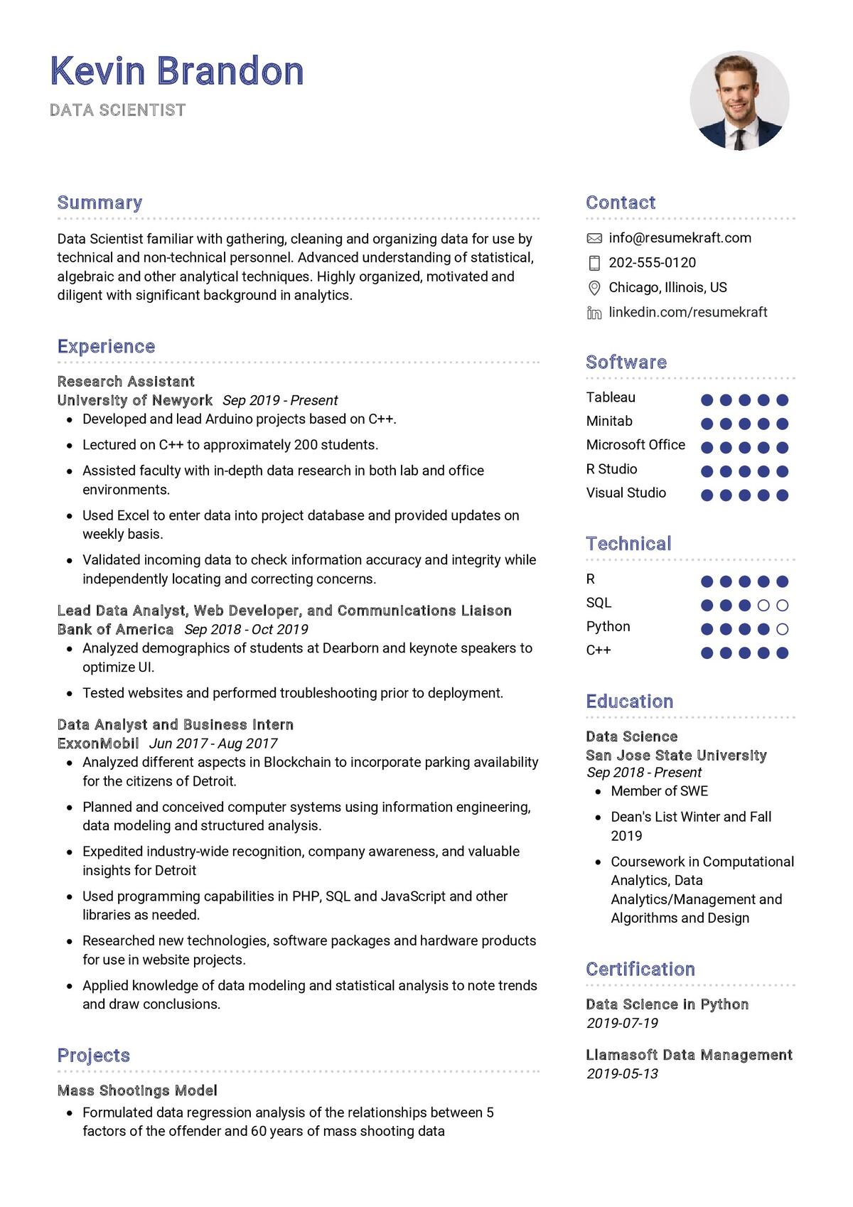 Data Scientist Resume Example in 2024 ResumeKraft