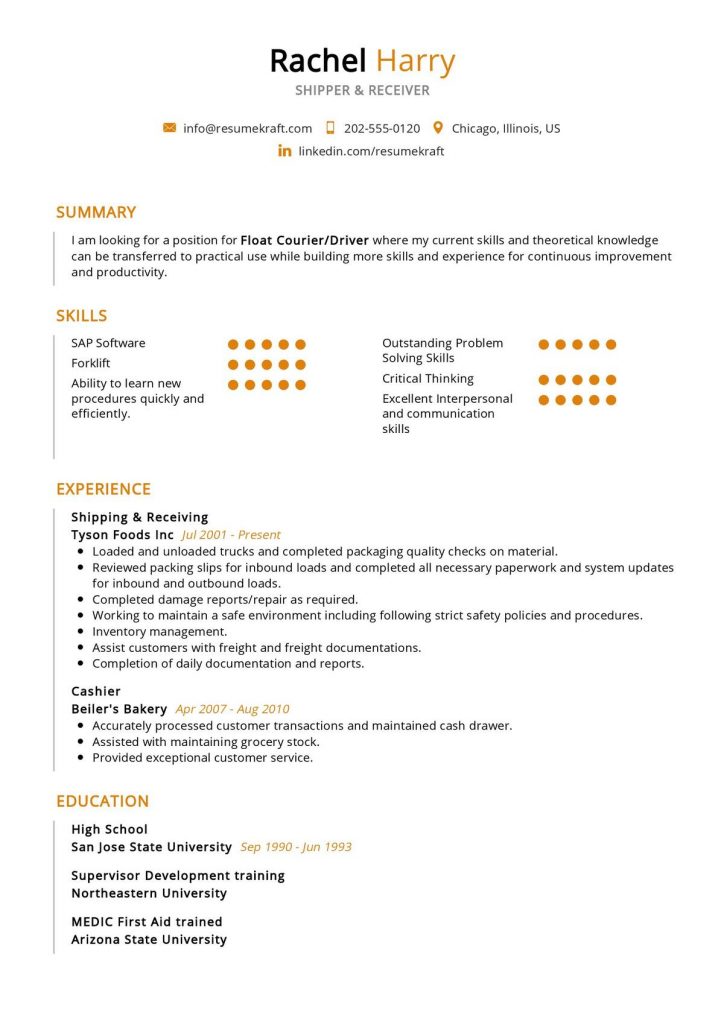 1200+ Professional Resume Samples for 2022 | ResumeKraft