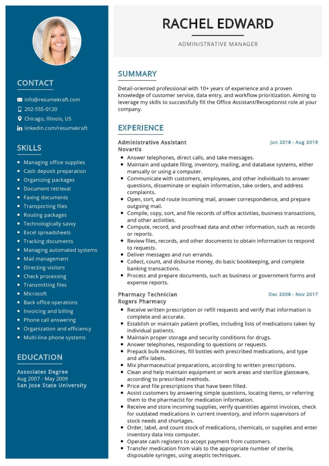 examples of resume professional profiles
