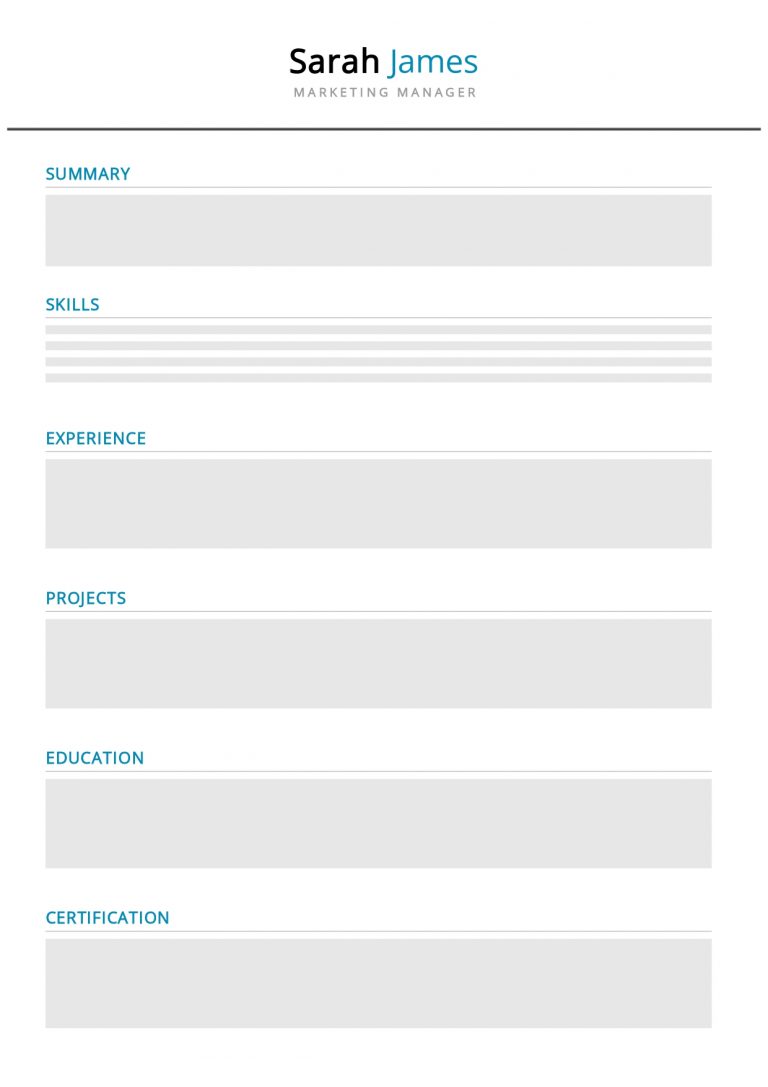 Blank Cv Template Free Download 2024 Resumekraft 