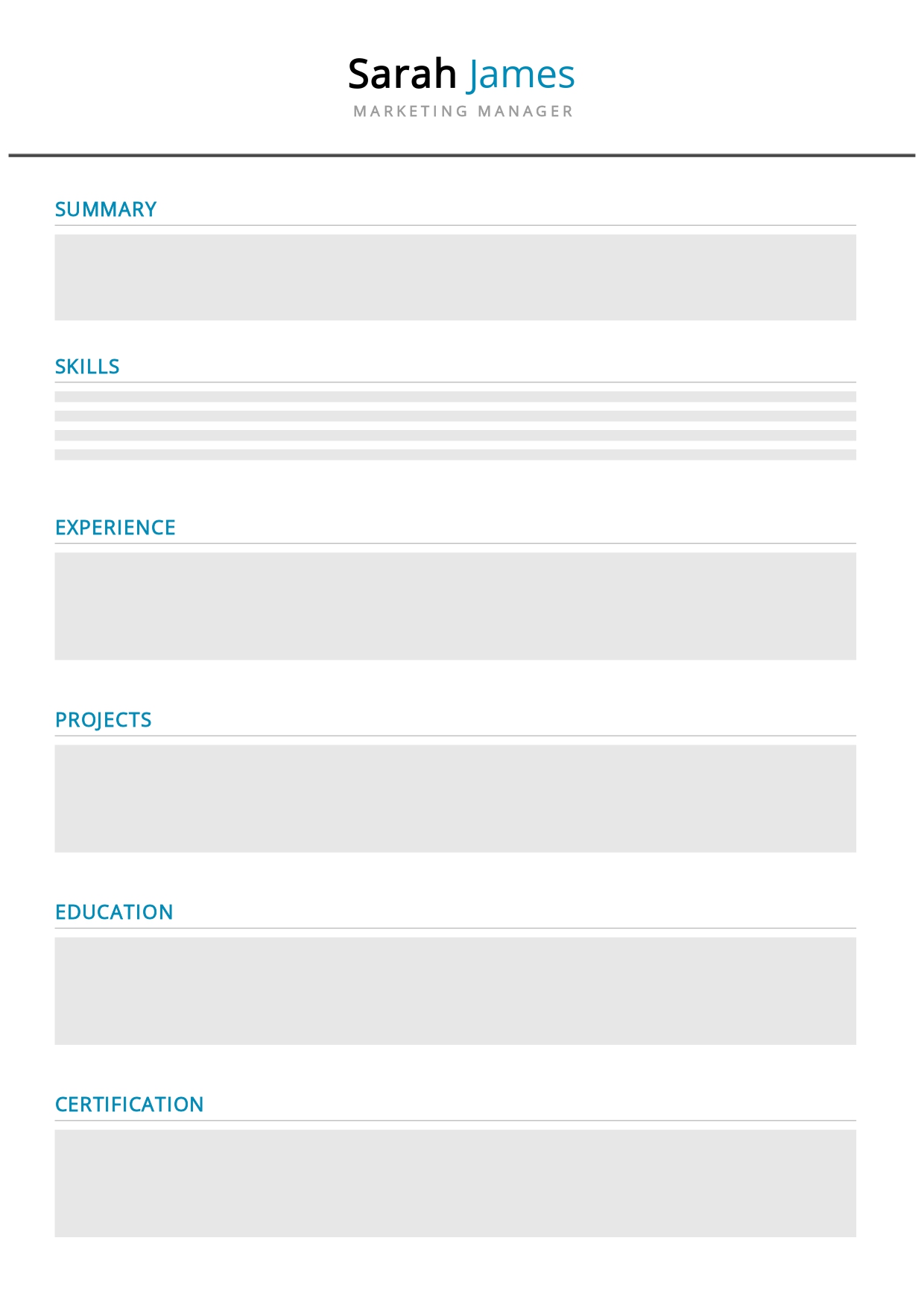 Blank Curriculum Vitae Format Pdf Blank Cv Template Example In Word ...