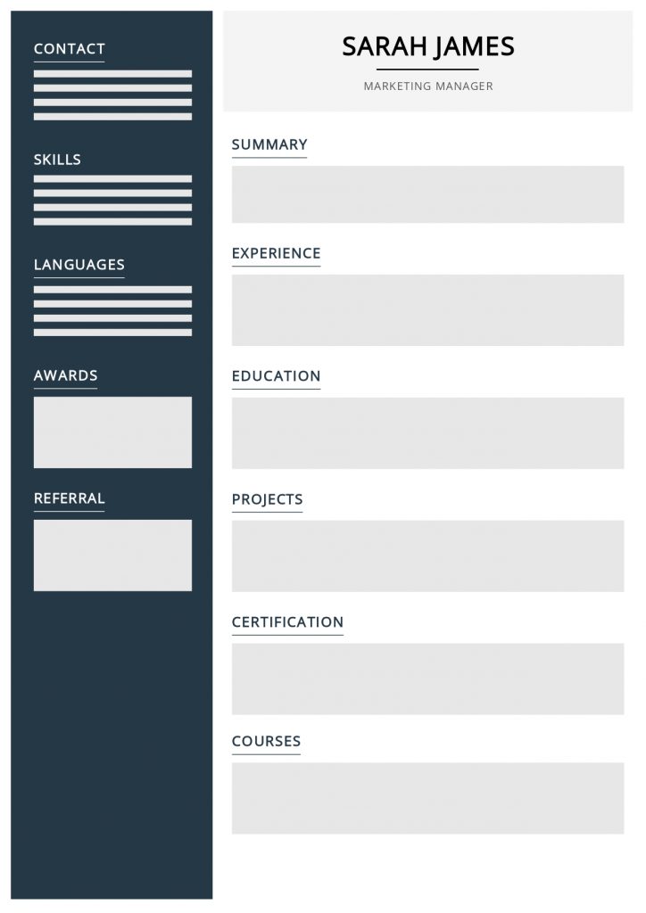 blank resume to print off