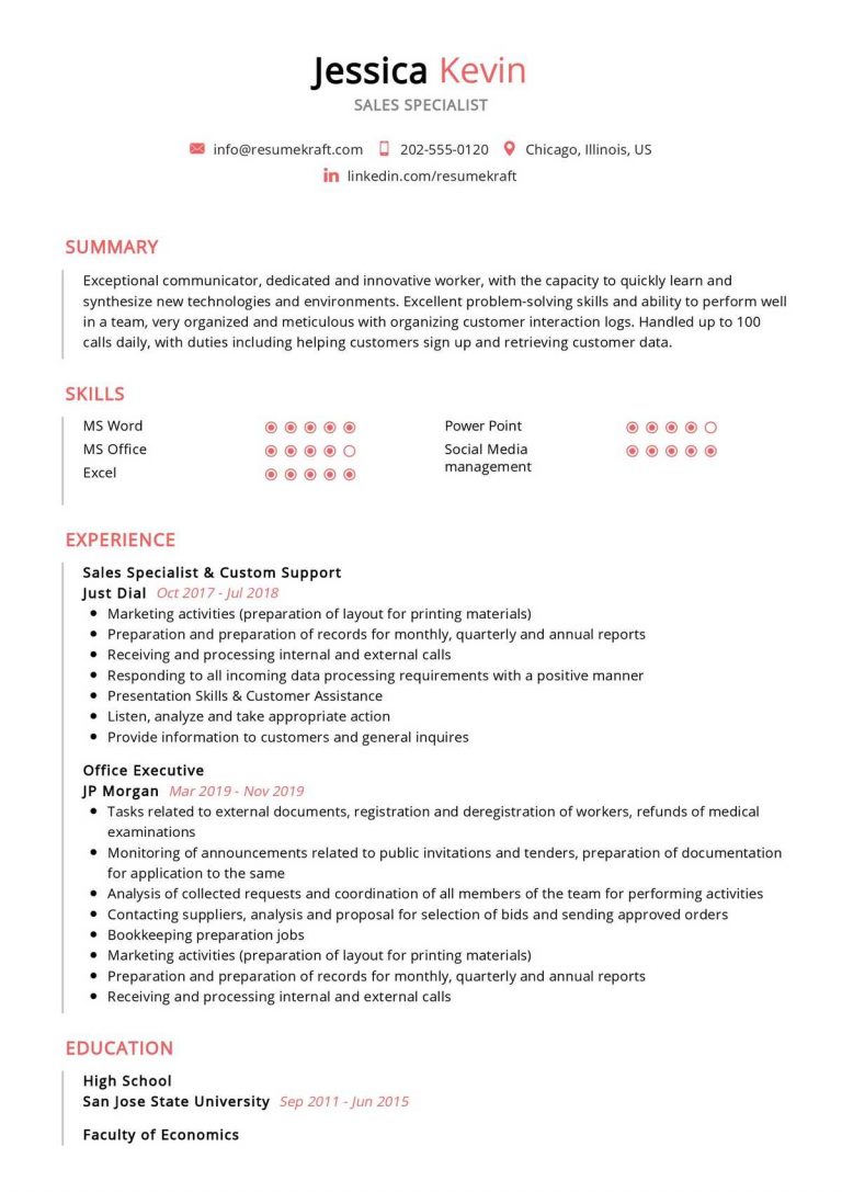 50+ Good CV Examples with Writing Guide 2021 - ResumeKraft