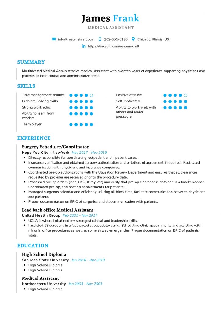 personal information on a resume